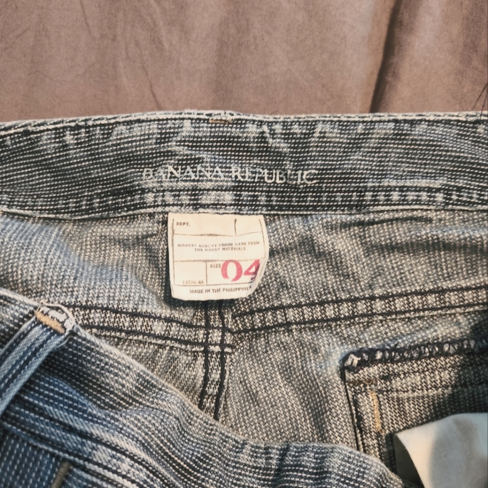 Banana republic striped wide leg trouser jeans 4